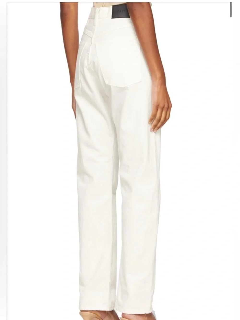 ESSE The Denim Jeans, Off White (Ecru)  | Size 27, 31” Inseam - Picture 4 of 7